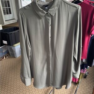 Massimo Olive Button Down Shirt